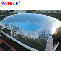 Outdoor complete transparent rectangular blow up inflatable pool cover from China inflatable pool dome manufacturer