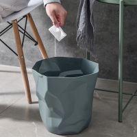 Irregular Uncovered Plastic Trash Can Nordic Style Durable Compost Recycle Waste Box Bin Garbage Basket Cleaning Rubbish Dustbin