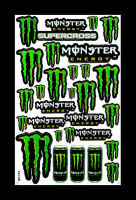 MONSTER (เขียว) สติ๊กเกอร์แต่งรถมอเตอร์ไซค์ บิ๊กไบค์ ATV หมวกกันน็อค รถยนต์ สติ๊กเกอร์เคลือบเงาคุณภาพดี