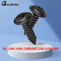 M1.2-M4 Black Zinc Flanged Button Head Self Tapping Screw PWA Pan Head Phillips Electronic small screw