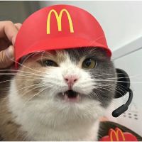 【bingbin】McDonalds น่ารัก หมวกสัตว์เลี้ยง สําหรับสัตว์เลี้ยง สุนัข แมว เครื่องแต่งกายคอสเพลย์