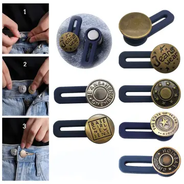 1/5PCS Magic Metal Button Extender for Pants Jeans Free Sewing