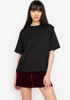 Zalora Basics-เสื้อยืดเสื้อยืดคอกลมขนาดใหญ่ขั้นพื้นฐาน