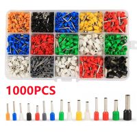 600/1000PCS Insulated Cord End Terminal Set Electrical Wire Ferrules Cable End Cold Crimp Sleeve Copper Wire Connector AWG22-10