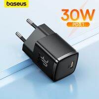 Baseus 30W GaN Charger PD Charger For iPhone 14 13 12 11 Xs Max Fast Charger PD3.1 QC3.0 Phone Charger Type C Tablets Charger