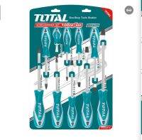 Total ?? ไขควงชุด รุ่น THT250610 / THT-250610 ปากแบน + ปากแฉก 10 ตัวชุด ไขควง Screwdriver Set