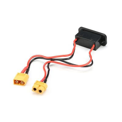 RC Heavy Duty Battery Harness Switch for Car Aircraft XT60 Plug Built in Charging Socket Large Current Lipo Battery Switch