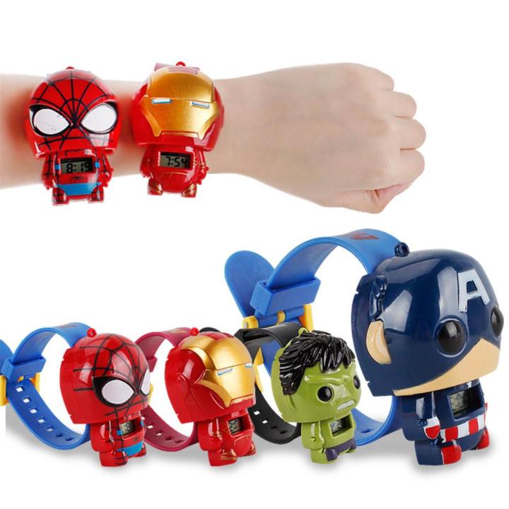 children-cool-cartoon-movie-figure-electronic-watch-with-light-kid-toy