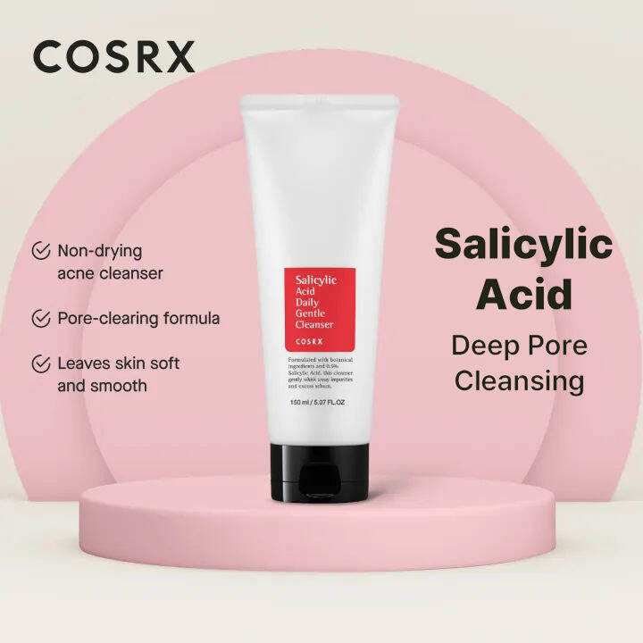 COSRX Salicylic Acid Daily Gentle Cleanser, Salicylic Acid 0.5, Tea