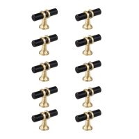 10Pcs Kitchen Cupboard Knobs Single Hole Drawer Pull Knobs for Chest of Drawers Zinc Alloy Cabinet T Bar Handle