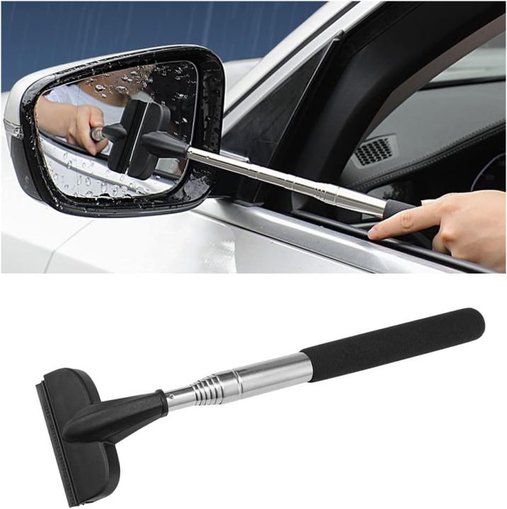 Car Window Water Cleaner Portable Car Rearview Mirror Wiper Retractable for  Auto