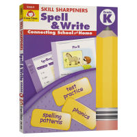 English original book Evan moor skill sharpeners spell &amp; write Grade K skill pencil sharpener spelling workbook kindergarten senior class evanmoor