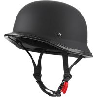 57-62cm ABS Plastic Motorcycle Helm Motorcross Capacete Half Helmet for Retro Matte Bright Black