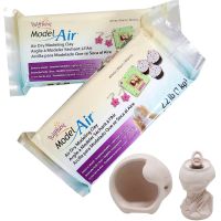 ดินปั้น ดินปั้นธรรมชาติ ดินเยื่อกระดาษ ขนาด 1000 กรัม สีขาว แบบแห้งเอง Polyform Model Air Air Dry Modeling Clay