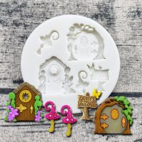 Wooden Doors Fairy Silicone Mold Sugarcraft Chocolate Cupcake Baking Mould Resin Tools Fondant Cake Decorating Tools Bread Cake  Cookie Accessories