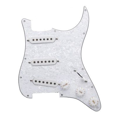 Multi Colour Pickguard Electric Guitar Pickguard and White SSS Loaded Prewired scratchplate Assembly