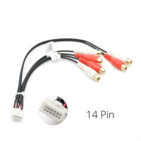 14 20 Pin Plug Car Stereo Radio RCA AV IN Output Wire Harness Wiring Connector Adapter Cable for KENWOOD DNX-7160 DNX7180