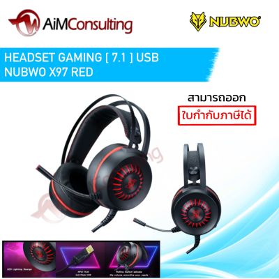 HEADSET (7.1) NUBWO X97 GAMING (BLACK/RED)