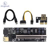 PCI ไรเซอร์การ์ดด่วน1X กับ16X ตัวขยาย PCI USB สายไฟฟ้า3.0 6Pin