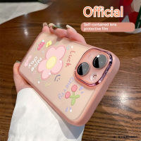 เคสซิลิโคนนิ่มสำหรับโทรศัพท์ฟิล์มเลนส์ดอกไม้น่ารักเคสสำหรับ Apple iPhone 15 14 13 12 11 X XS XR Pro Max Plus เคสแฟชั่นมีสไตล์ฝาหลังจาก GGQcase