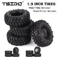 YSIDO 4Pcs 96mm 110mm 1.9 Inch Rubber Wheel Rim Tire Beadlock for 1/10 RC Crawler Car HSP Redcat Traxxas AXIAL SCX10 90046 RC4WD