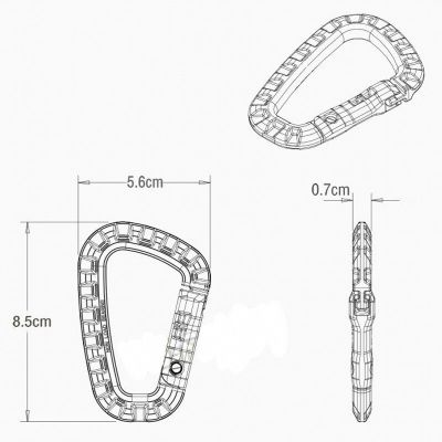 ：“{—— Outdoor Multitool D-Ring Buckle Carabiner Molle Weing Backpack Clip Clasp EDC Tool Camping Climbing Hunting Hiking Accessories