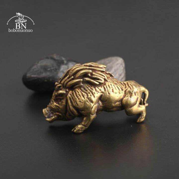 retro-crafts-copper-small-wild-boar-ornaments-brass-feng-shui-animal-statue-tea-pet-home-decor-for-living-room-desk-decorations