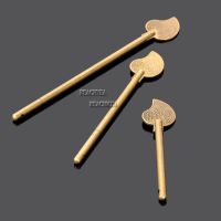 1Pc Brass Chinese Leaf Shape Furniture Hardware Drawer Cupboard Closet Cabinet Safety Latch Lock Door Key Bolts Pin 85/110/140mm Door Hardware Locks M