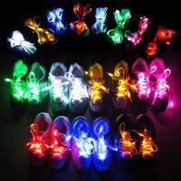 1Pair LED Luminous Shoelace ABS Shoelaces Flashing Night Shoelace With Battery Outdoor Sports Shoes Nylon Luminous shoes laces