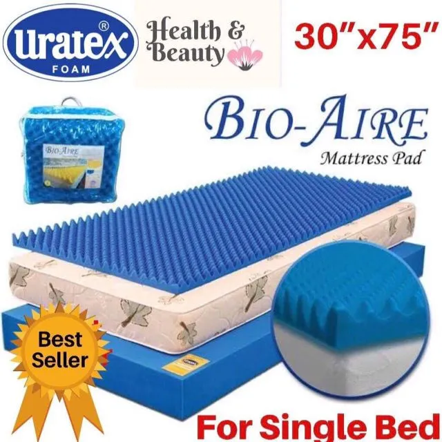 Uratex BioAire Back Care Egg Mattress Topper Anti Bed sore in Blue