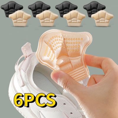 6Pcs Heel Stickers Heel Protectors Sneaker Shrinking Size Insoles Anti-wear Feet Shoe Pads Adjust Size High Heel Cushion Inserts Shoes Accessories