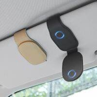 Magnetic Leather Eyeglass Hanger Clip Universal Car Sunglasses Holder Magnetic Eyeglass Hanger Clip For Cars Ticket Card Clip