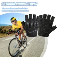 ☑ Half Finger Bicycle Gloves Shock Absorbing Anti-Slip Hand Gloves Breathable Protection for Outdoor Sports Climbing