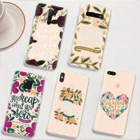 BY15 Bible Verse Flower อ่อนนุ่ม โปร่งใส เคสโทรศัพท์ หรับ Samsung A34 M52 A04 M30S A23 M23 M53 M21 A54 M30 A40S A9 A14 A04S M33 Plus