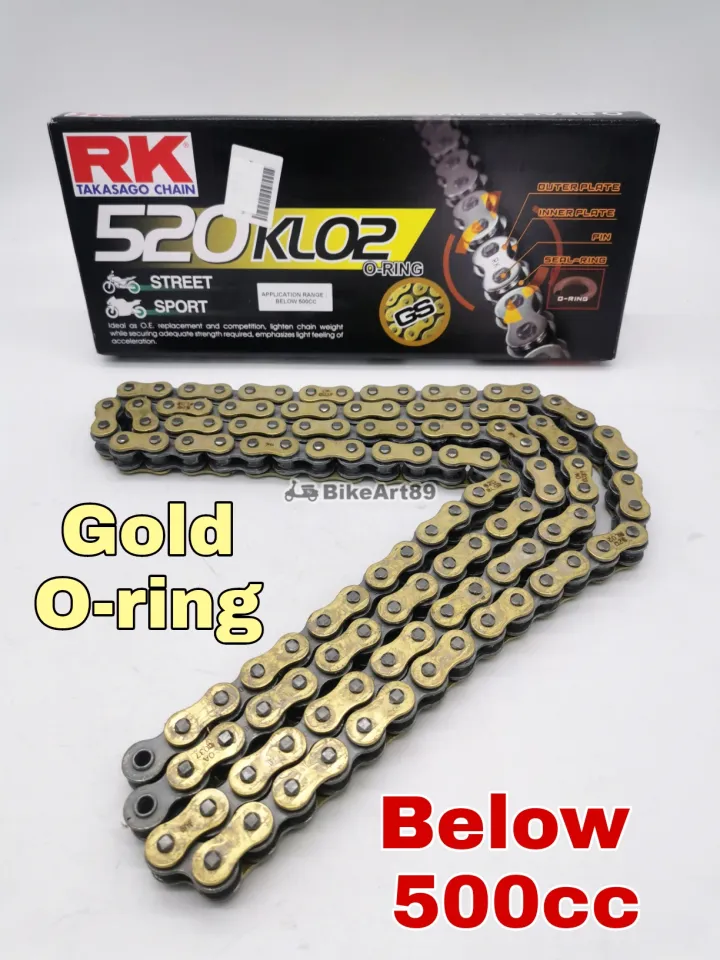 🔥 RK Gold Chain 520 O-Ring Oring Rantai Emas 520KRO2 - 120L 100