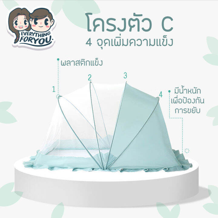 มุ้งครอบเด็ก-มุ้งกันยุงแบบพกพาพับเก็บได้-มุ้งกันยุง-มุ้งครอบเด็ก-มุ้ง-มุ้งเด็ก-พับเก็บง่าย-ขนาดกว้าง55xสูง60xยาว98