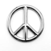 โลโก้ Logo จำนวน 1ชิ้น ชุบ โครเมียม peace สำหรับใส่รถ UNIVERSAL ทุกรุ่น 4ประตู สินค้าราคาถูก คุณภาพดี Logo Emblem