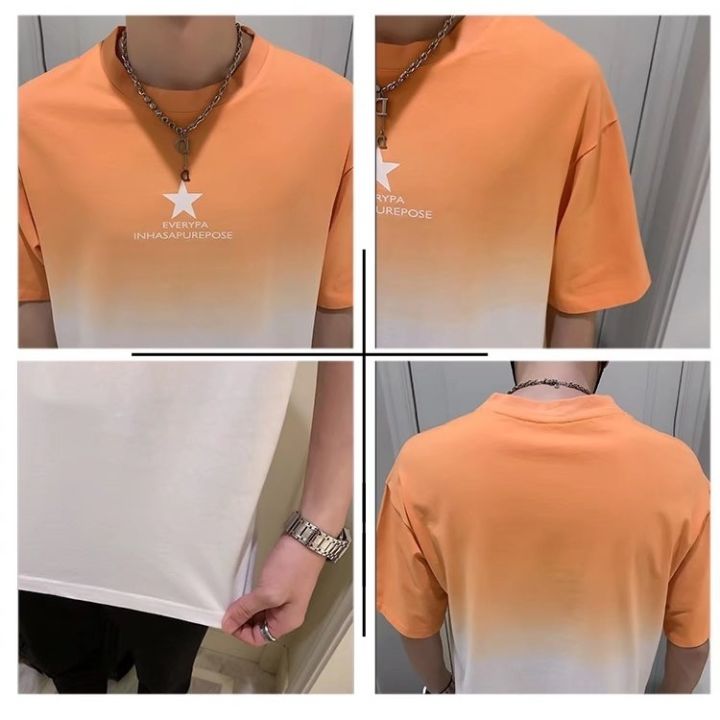 เสื้อยืด-เสื้อส้มก้าวไกล-คอกลม-แขนห้าส่วน-พิมพ์ลายสีส้ม-แฟชั่นยอดนิยม-สไตล์ญี่ปุ่น-สําหรับผู้ชาย-เสื้อสีส้มผู้ชาย-เสื้อแฟชั่นชายสีส้ม-llllbenya799943