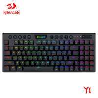 REDRAGON YI K625P KB RGB USB Mini บางเฉียบออกแบบคีย์บอร์ด LED คีย์บอร์ดเล่นเกมสวิทช์สีแดง94ปุ่มสำหรับคีย์บอร์ดพื้นฐานคำนวณเครื่องคอมพิวเตอร์