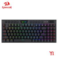 REDRAGON YI K625P KB RGB USB Mini Slim Ultra-Thin Designed Wired Mechanical Gaming Keyboard Red Switch 94 Keys for Compute PC Keyboard Accessories