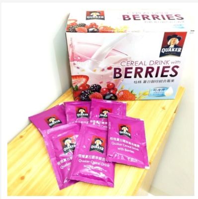 Quaker Cereal Drink with Berries 30 g X 3 Pack [Sell Seperately]  เควกเกอร์ ซัมเมอร์ วัลเล่ย์ เบอร์รี่ มิกซ์ 30 กรัม x 3 ซอง [แบ่งขาย]