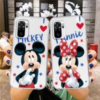 Mickey Minnie Mouse Transparent Phone Case For Xiaomi Redmi Note 12 11E 11S 11 11T 10 10S 9 9T 9S 8 8T Pro Plus 5G