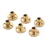 T4 T5 T6 T8 T10 T12 T16 T20 Lead Screw Nut Brass Lead Screw Nut Pitch1/2mm Lead 1/2/3/4/8/10mm/12mm/14mmFor CNC Parts 3D Printer Nails Screws Fastener