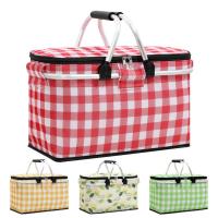 Insulated Picnic Bag Lunch Bag Beach Basket Cooler Bag Collapsible Picnic Baskets Leak-Proof Portable Camping Cooler for Road Trips Grocery Shopping pretty