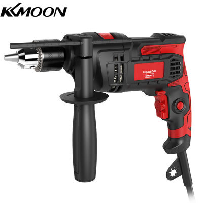 KKmoon สว่านไร้สาย Hammer Drill Impact Drill 850W 3000 RPM Hand Electric Drill With 360 ° Rotating Handle Hammer And Drill 2 Mode In 1 With Depth Gauge For Drilling Steel Masonry Concrete Wood