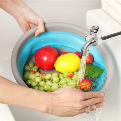 Folding Portable Basins Bathroom Foldable Washbasin Laundry Tub Fruit Clean Kitchen Accessories Travel Camping Cleaning Basket