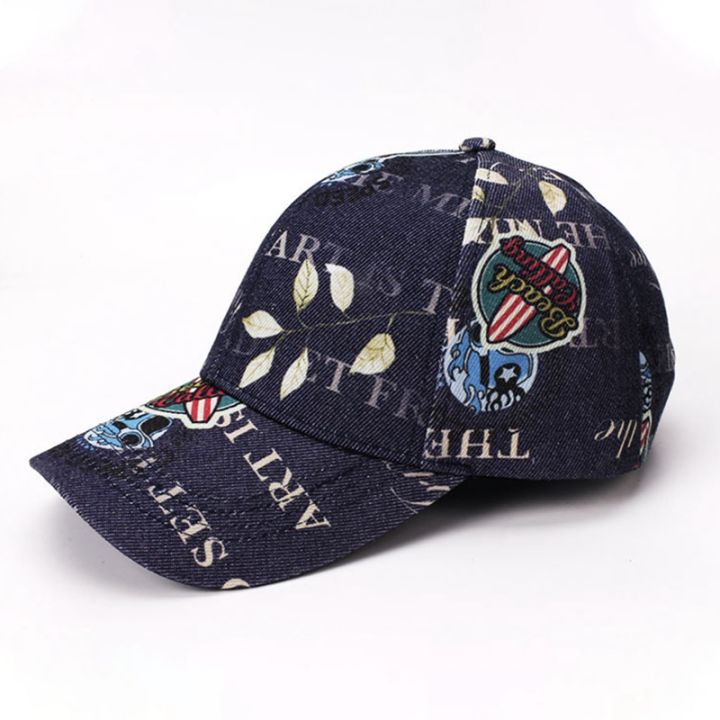 lijing-แฟชั่นคาวบอยพิมพ์หมวกเบสบอลผู้หญิงหมวกแก๊ปโผล่ชายฮิปฮอปหมวกหมวกแนวสตรีท