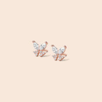 GEMMAPIECE ต่างหูแป้น Bunny Butterfly Stud Earring