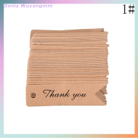 Senia 100 VINTAGE kraft Paper Tags ของขวัญราคา CRAFT Card ชื่อ DIY Tags Wedding Favor