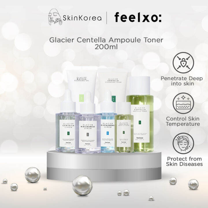 FEELXO GLACIER CENTELLA AMPOULE SERUM (Hyaluronic / Niacinamide
